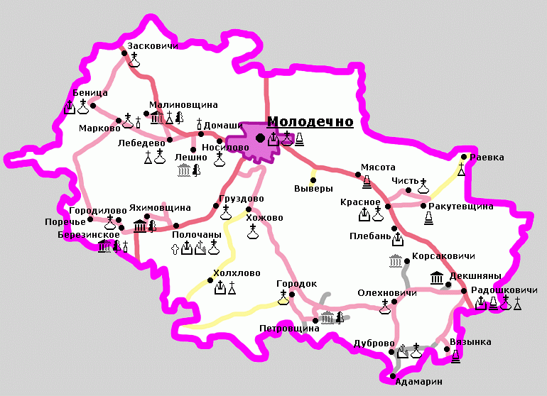 Карта памятников района